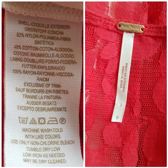 Free People Lace A-line Dress  | Red - Picture 8 of 8